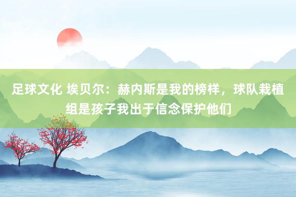 足球文化 埃贝尔：赫内斯是我的榜样，球队栽植组是孩子我出于信念保护他们